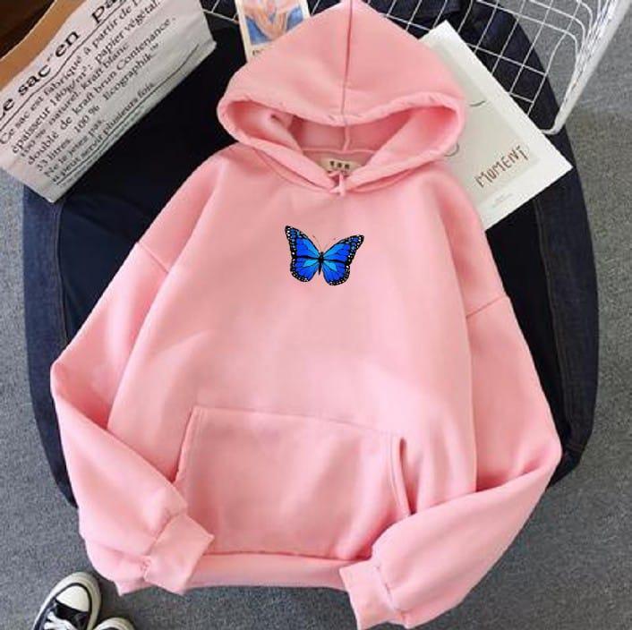 Women’s Stitched Fleece Printed Pullover Hoodie
