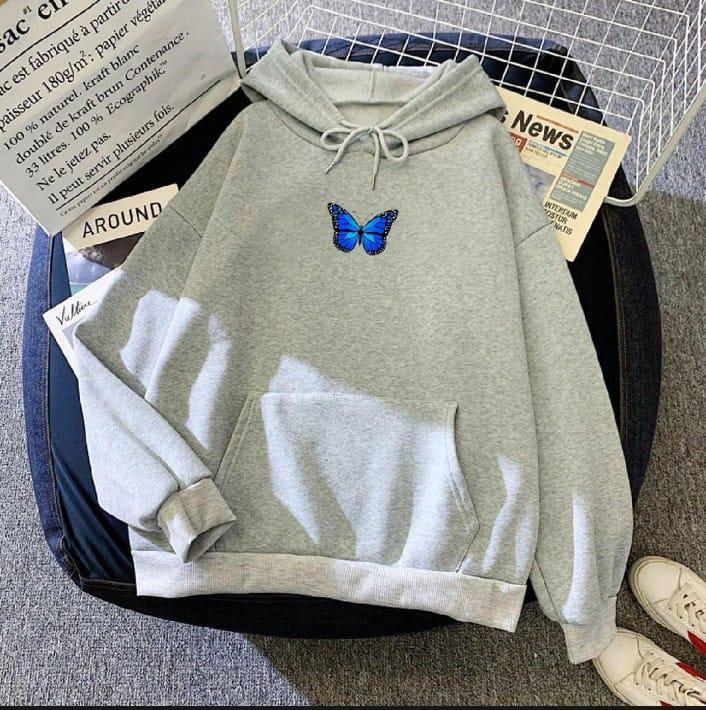 Women’s Stitched Fleece Printed Pullover Hoodie